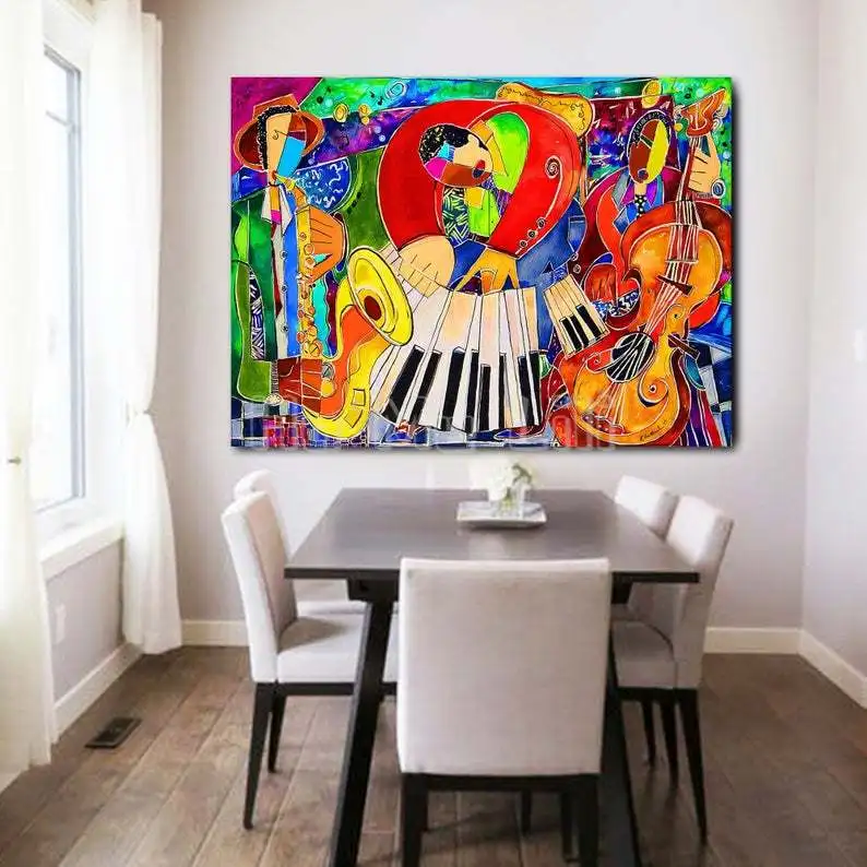 

My House Band Art Oil Painting Wall Home Decor