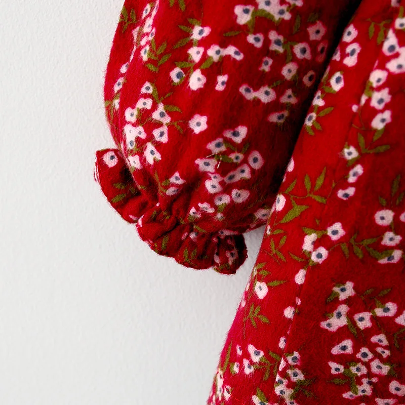 

Children's clothing 2020 spring and autumn new casual girls long-sleeved dress floral bow princess dress 1-4y girls clothes