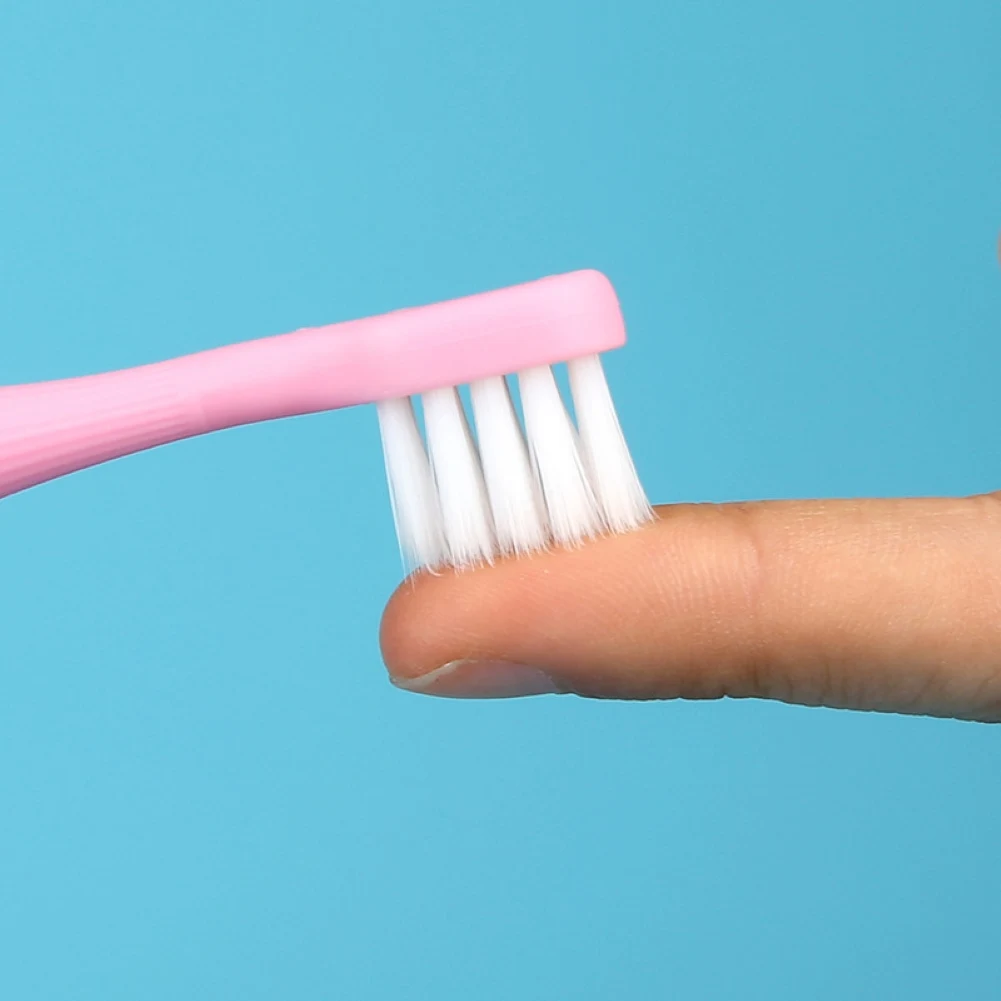 Cepillos de dientes suaves con forma de seta para ni&ntilde;os, suministros de limpieza Dental, cuidado bucal, 3 piezas-4