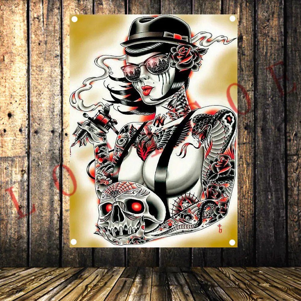 

Classic Rock 'n' Roll Popular Music Band Posters High Quality Four Holes Flag & Banner Office Music Studio Room Wall Decoration