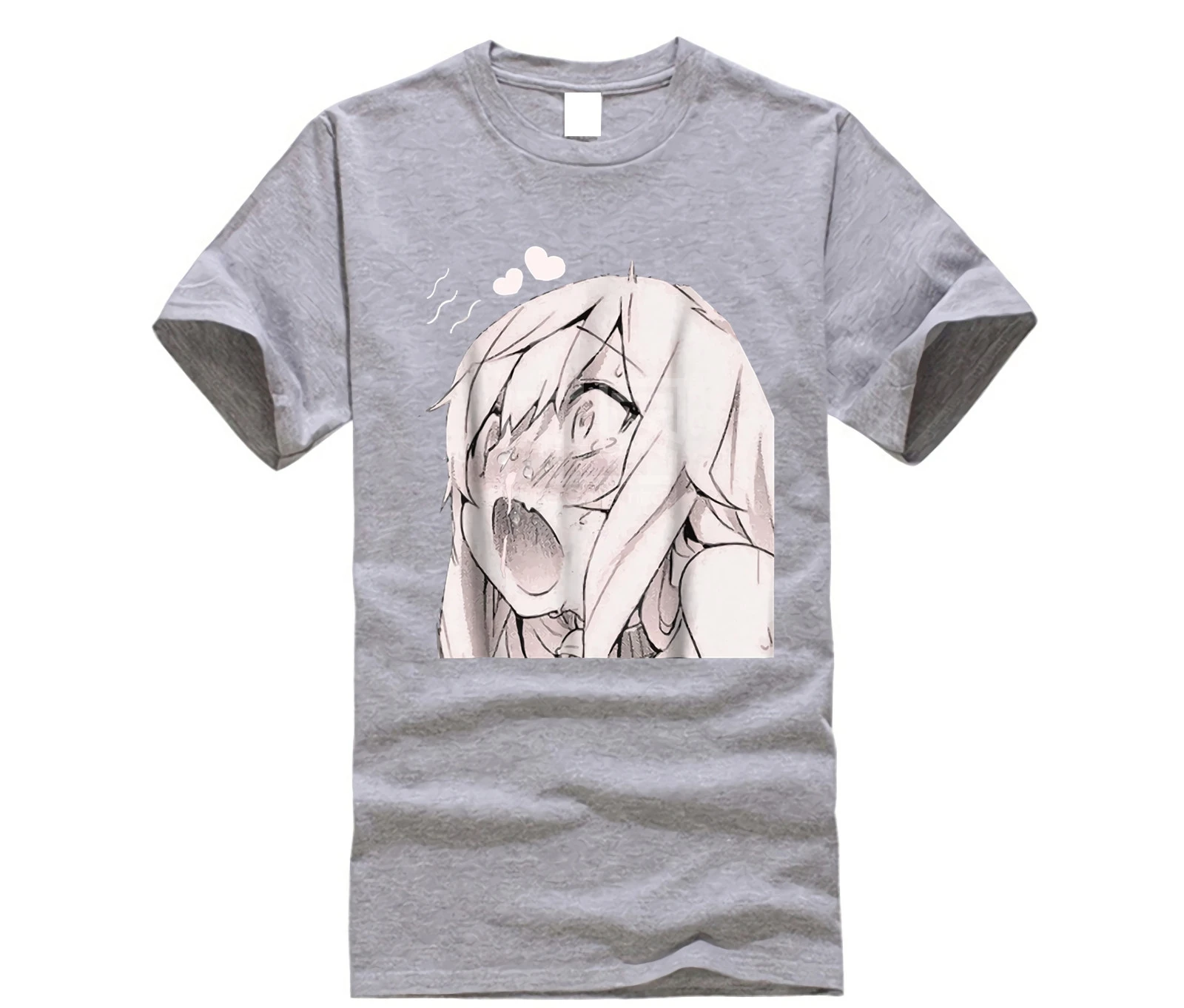 Брендовая мужская рубашка Ahegao футболка с мангой аниме Сексуальная лицом комиксы