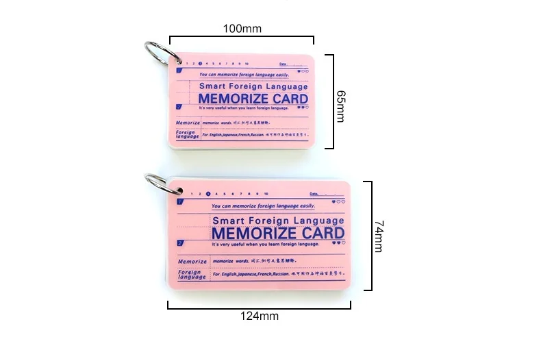 

memo pad stationery multicolour memory card steel ring notes card smart foreign language memorize card