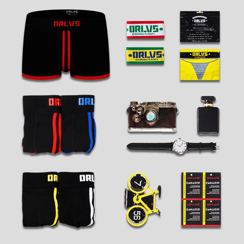 4 шт. сексуальное мужское нижнее белье боксеры в полоску мужские трусы хлопковые