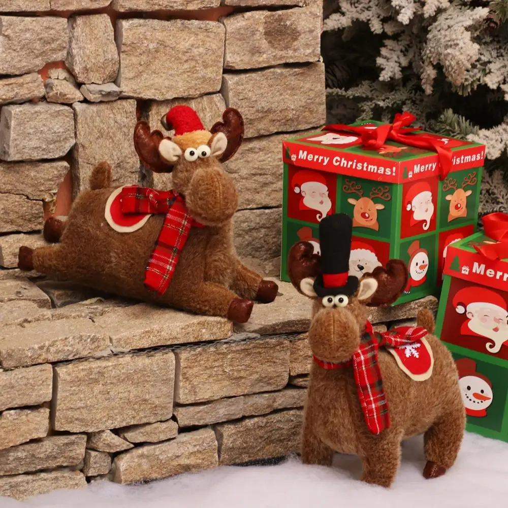 Рождественские украшения Детские забавные плюшевые игрушки Оленей витрину