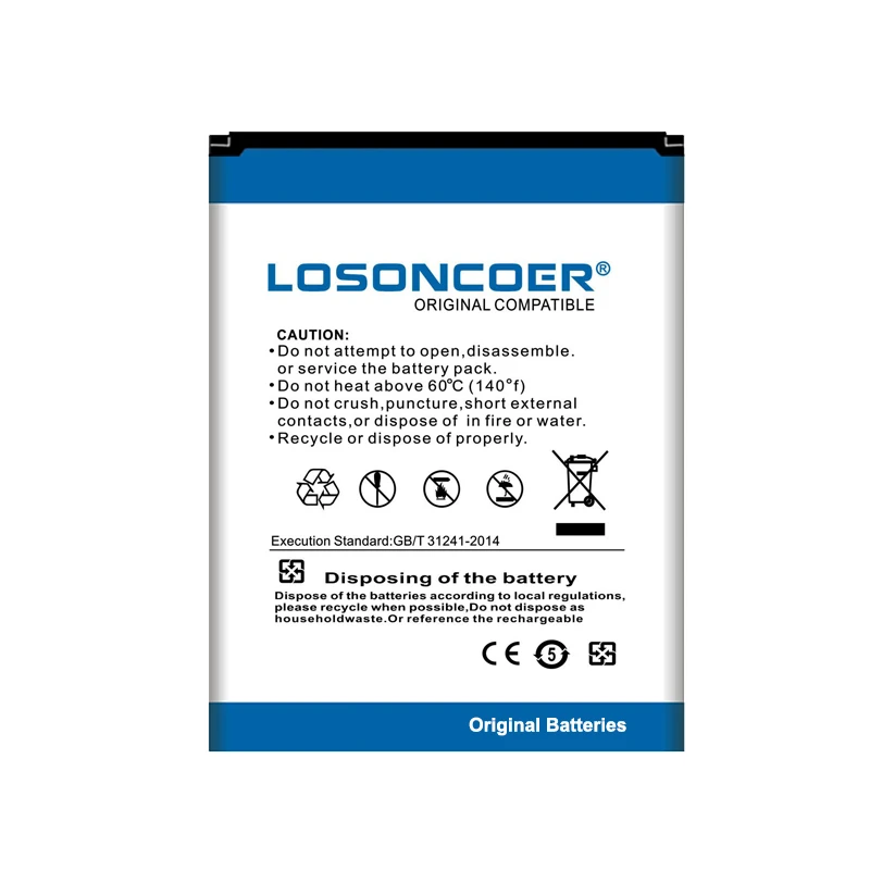 LOSONCOER 5000mAh BL210 Battery For Lenovo S820 A656 S650 S658t S820E A770E A750E A766 A658T A828t A536 Phone | Мобильные телефоны