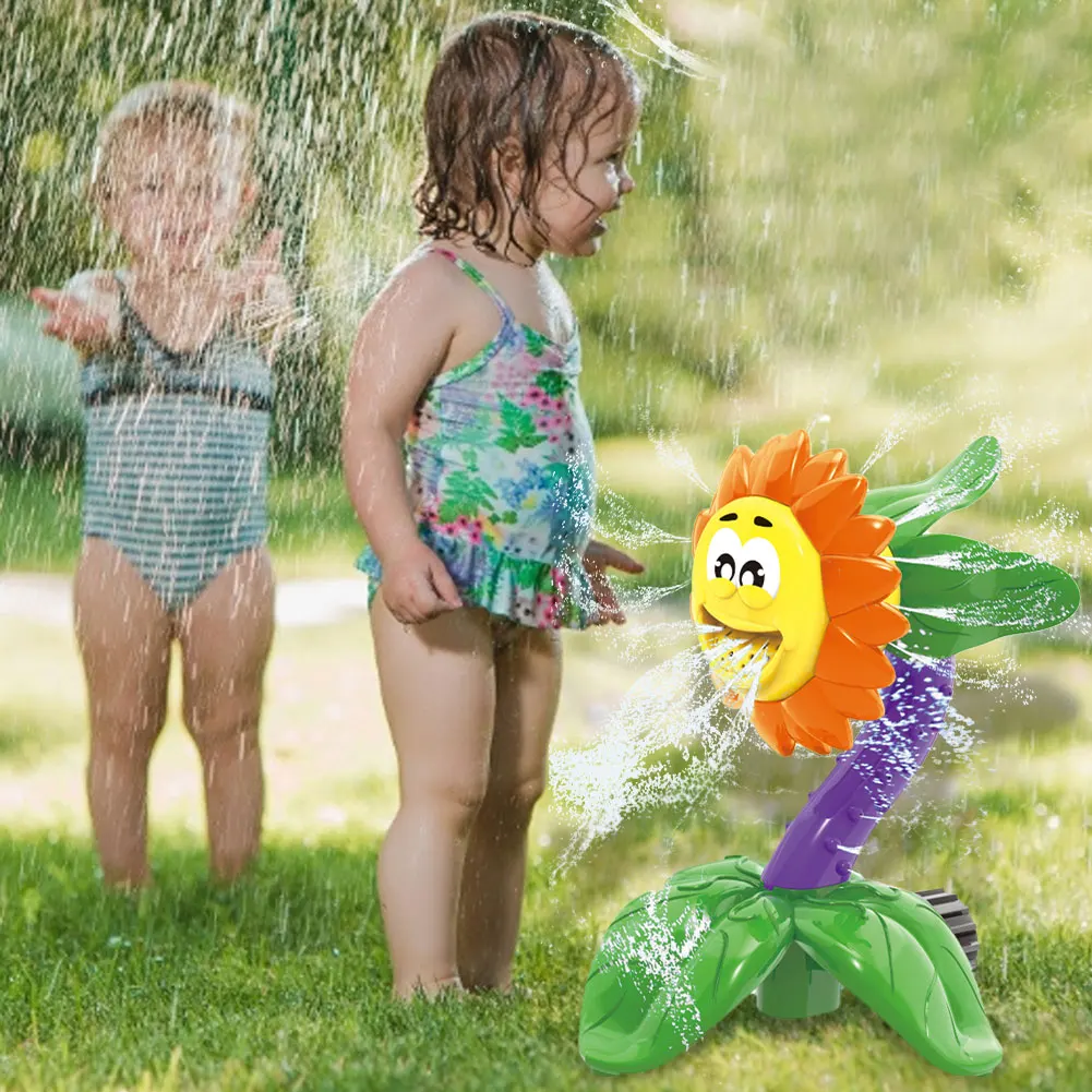 

Outdoor Water Spray Toy Kids Sprinkler Water Spray Toy Lawn Sprinkler Splash Toy Backyard Sunflower Sprinkler Toy for Water Fun