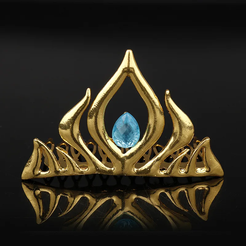 Фильм Эльза Золотой синий кристалл маленькая корона диадема гребни для волос