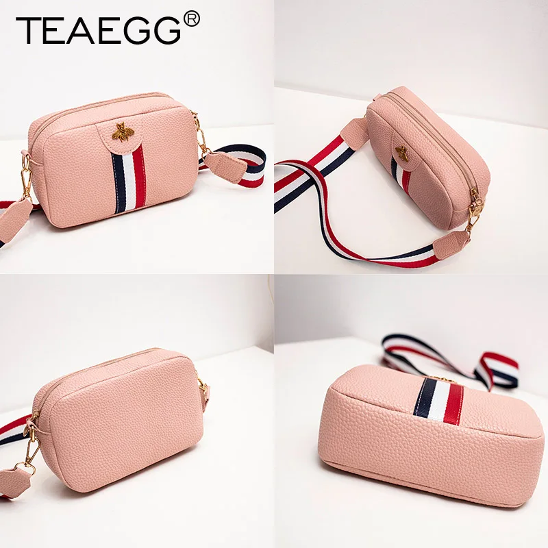 TEAEGG модный дизайн Женская Полосатая Сумка в виде пчелы сумки через плечо
