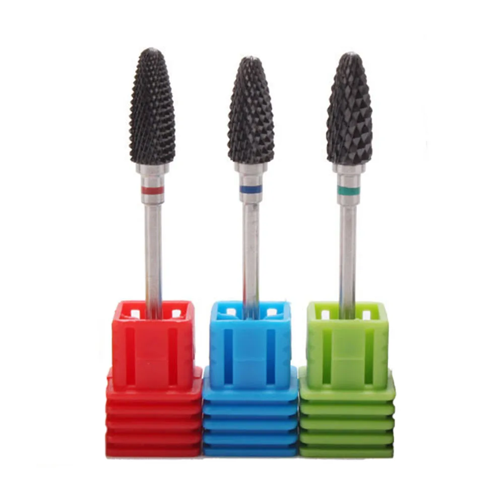 

1pcs Nail Drill Bits Ceramic Grinding Head Nail Black Bullet type Polishing Head Electric Manicure Tools Unloading Accessories