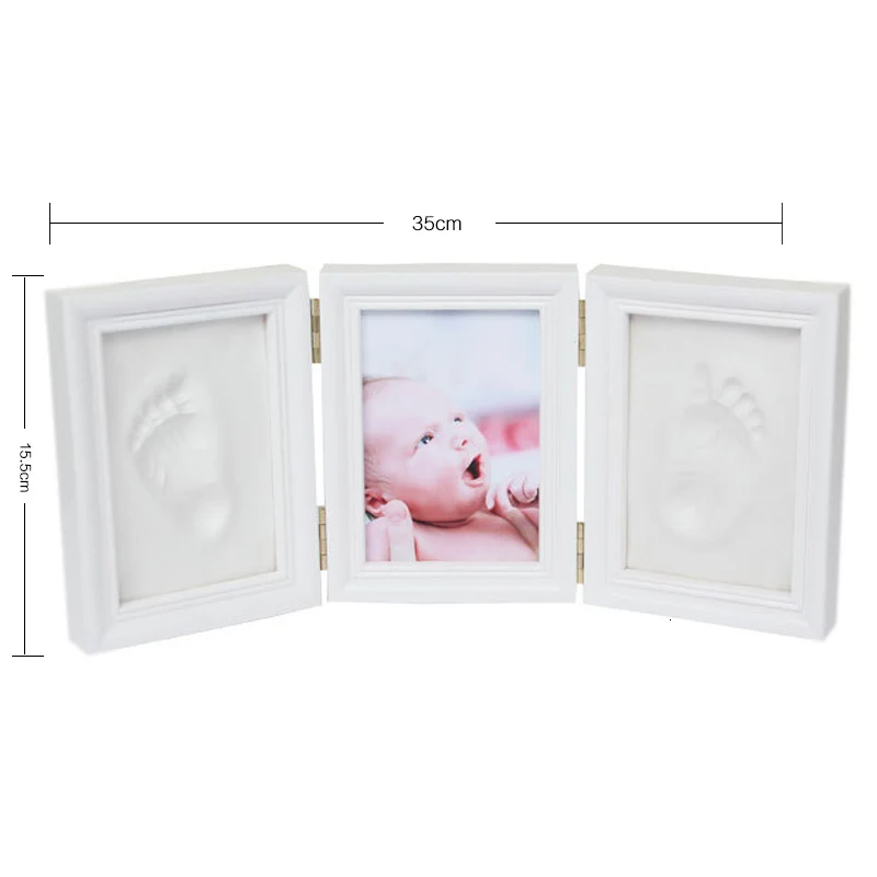 

Baby hand and foot impression hand and foot mold makeup baby photo list with cover print mud suit growth memorial gift