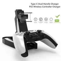 controller charger dock led dual usb charging stand station cradle for sony playstation 5 ps5 gamepad power supply accessories