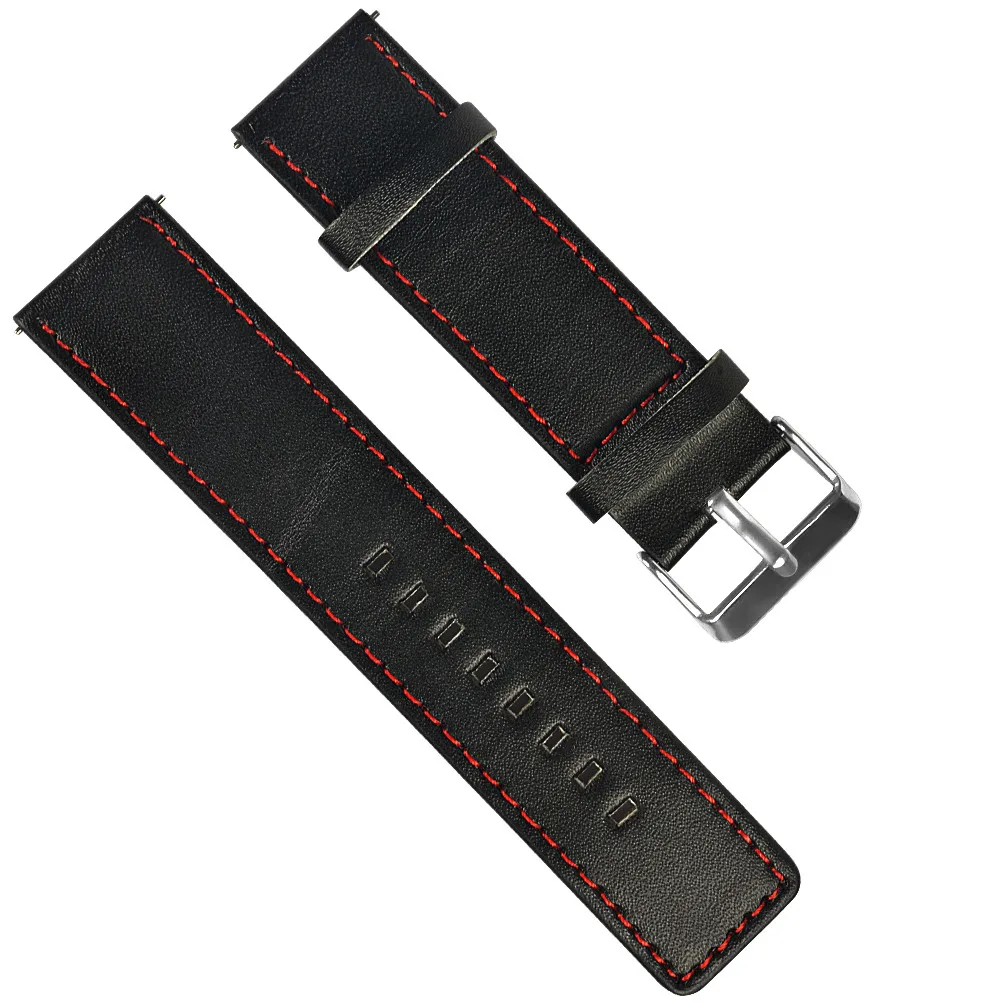 Сменный кожаный ремешок в стиле ретро для часов Huami Amazfit 2/2S 22 мм быстросъемный
