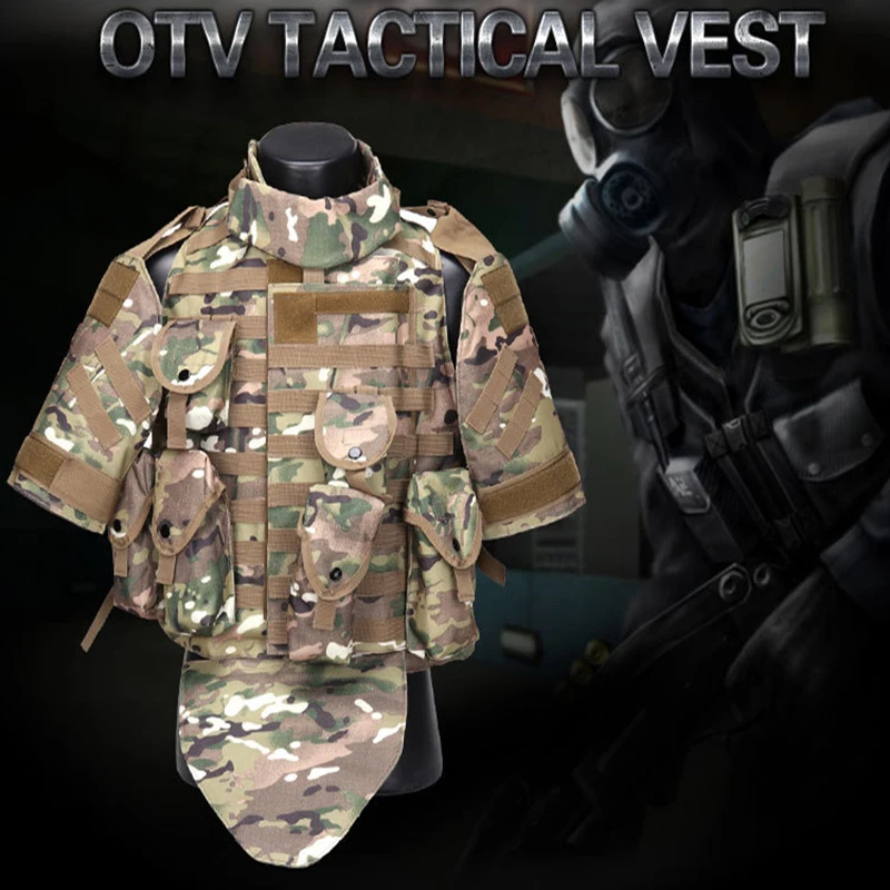 Tactical Military Safety Vest Airsoft Paintball Hunting Molle Plate Carrier Protective Vest Interceptor OTV EDC Pouch/Pad Suit