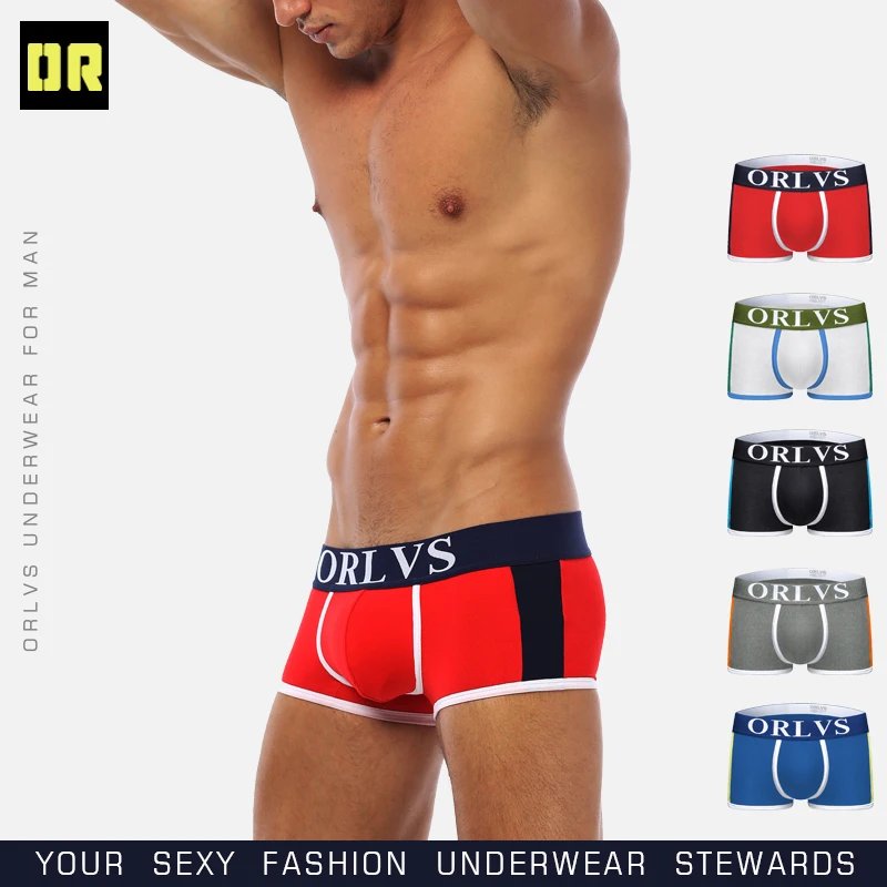 

ORLVS Mesh MIke Fiber Cotton Boxershorts Men Comforable Panties Set Gay Sexy Underwear Man Boxer 9Color Free ShippingM/L/XL/XXL