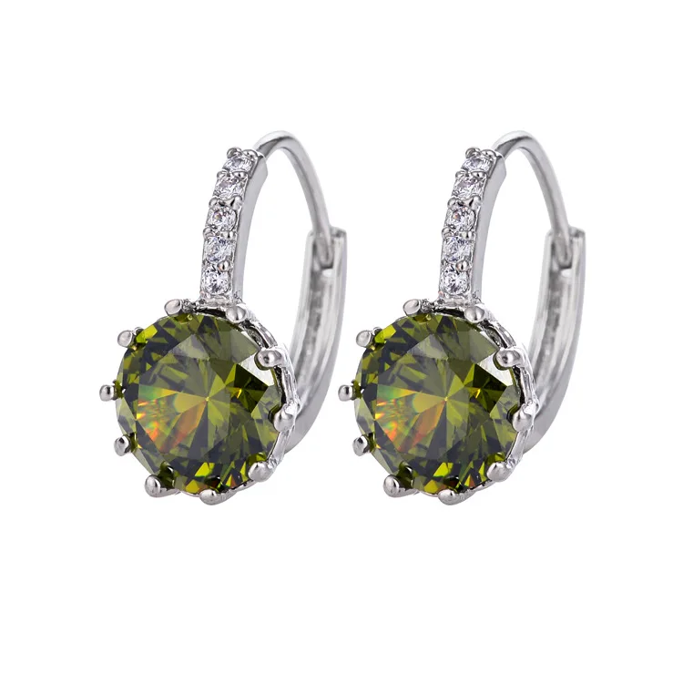 

style new Zircon women charm europe Flashy Stud Earrings Simple Earrings