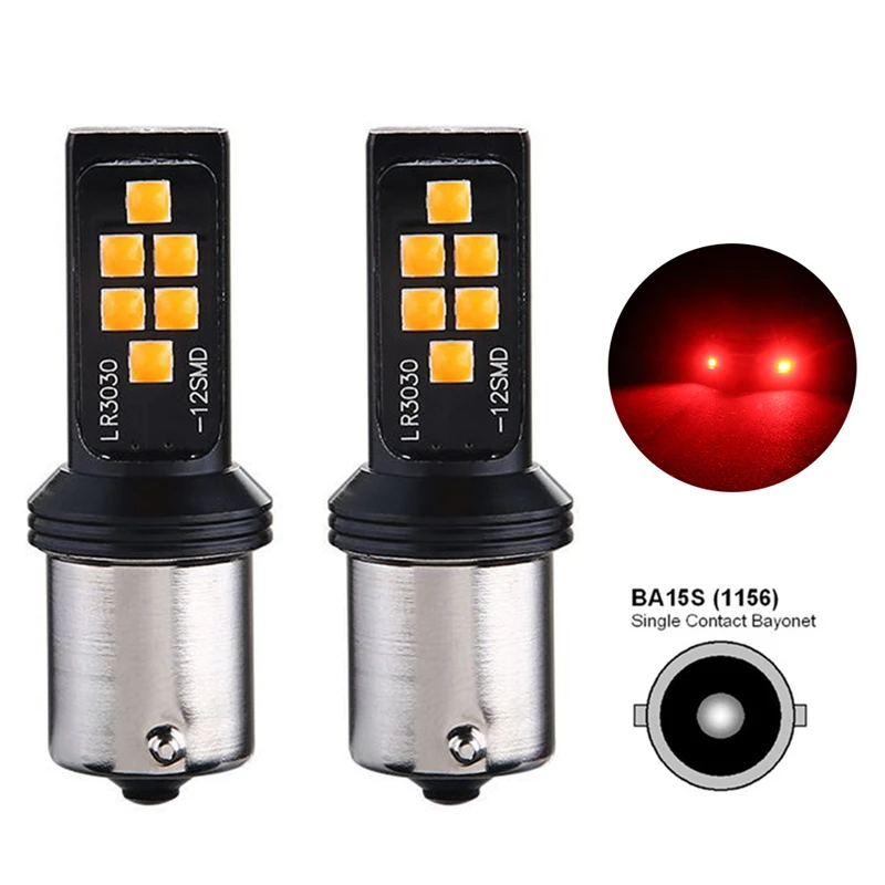 1156 BA15S P21W 2 шт. 1156 P21W BA15S 1157 P21/5 Вт BAY15D T20 7440 W21/5 Вт 7443 BAU15S чип авто тормоз светильник лампа светодиодный автомобильный резервный светильник 3 цвета - Испускаемый цвет: 1156 BA15S P21W