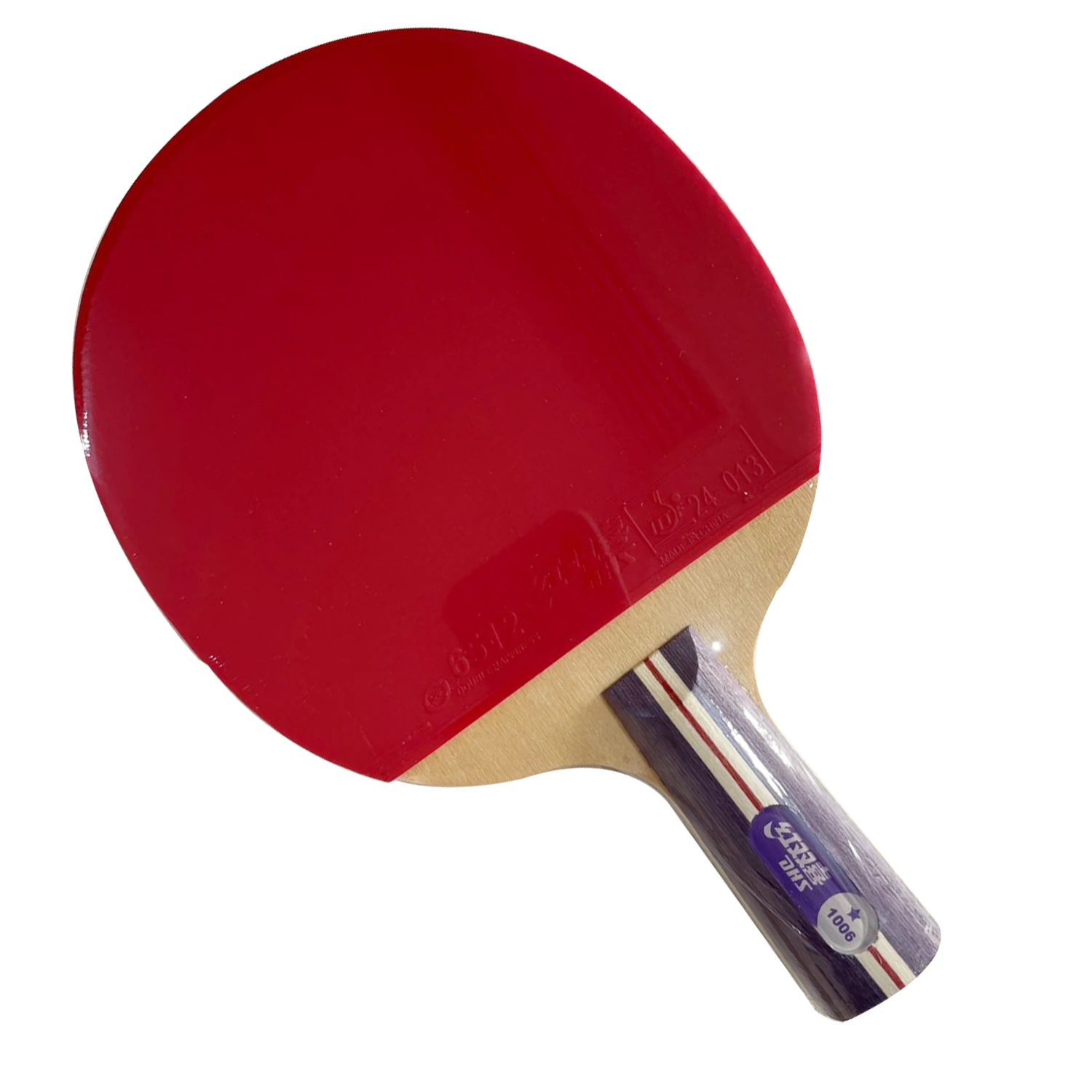 100% Genuine Long Handle DHS Paddle Bat R6002 Table Tennis Racket w/ 5 GIFTs 