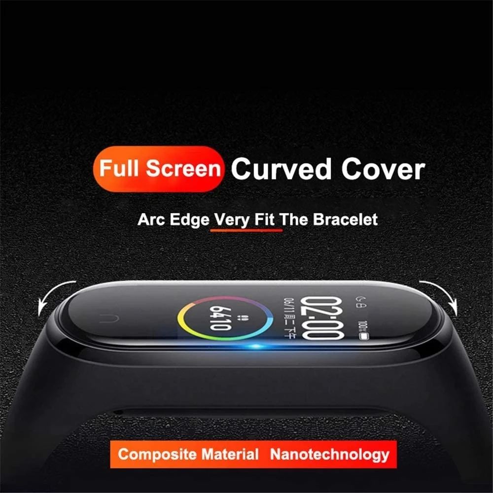 3D Screen Protector for Xiaomi mi band 4 5 film strap Mi 6 Smart Watch Miband Full Soft Protective Glass xiomi miband4 Film |