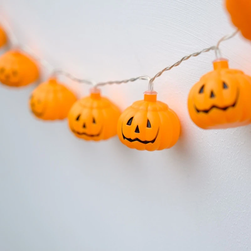 

10LED Halloween Pumpkin String Lights Lamp Garland DIY Hanging Horror Halloween Decoration for Home Party Decorations Home Decor