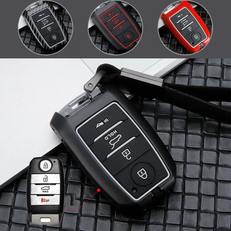 Keychain Car Key Case For Kia Sorento K900 New K7 Cadenza 2017 2018 2019 4 Buttons Smart Remote Fob Protector Cover Accessories |