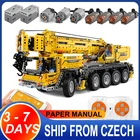 Высокотехнологичная модель автомобиля Mould King 13107 с дистанционным управлением через приложение, мобильный кран, грузовик, вилочный погрузчик, строительные блоки, кирпичи для детей, рождественские подарки