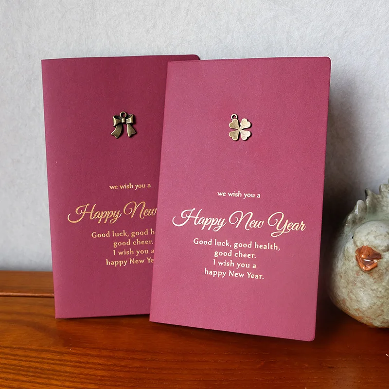 Оптовая продажа 16 штук креативные бумажные открытки с Рождеством металлическим