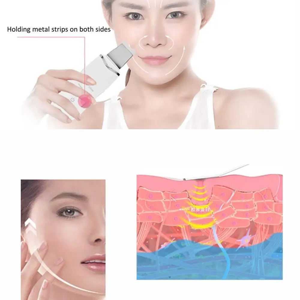 Ультразвуковой скруббер для кожи профессиональная Глубокая чистка лица