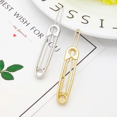 XiaoboACC корейские модные заколки для женщин простые металлические волос золотые и