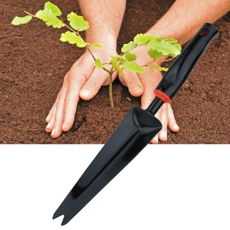 

Portable Double Pointed Garden Weeder Shovel Spade Multipurpose Tough Carbon Steel Plastic Handle Digging Trowel Bonsai Home