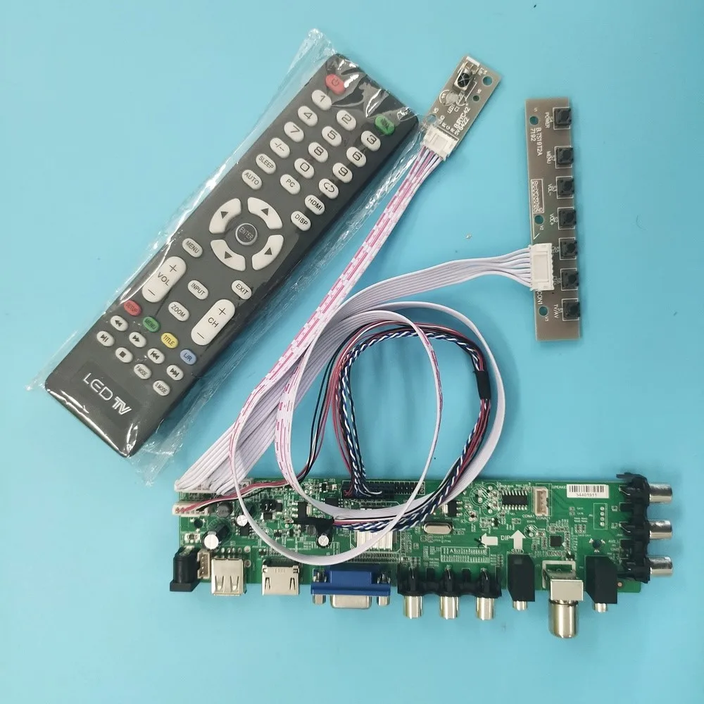 

Kit For LP171WU7-TLB1 VGA AV LEDDVB-T DVB-T2 1920X1200 TV remote LVDS USB HDMI WLED 40pin Signal controller board digital 17.1"