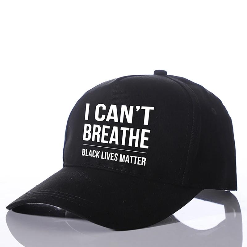 

1 шт., I Can't BREATHE Peaked Cap, мужская и женская однотонная летняя бейсболка, солнцезащитный козырек, унисекс, Повседневная сетчатая регулируемая бе...