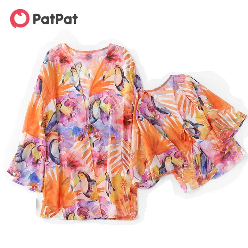 PatPat желтые подходящие ко всему накидки с цветочным принтом наряды верхняя одежда