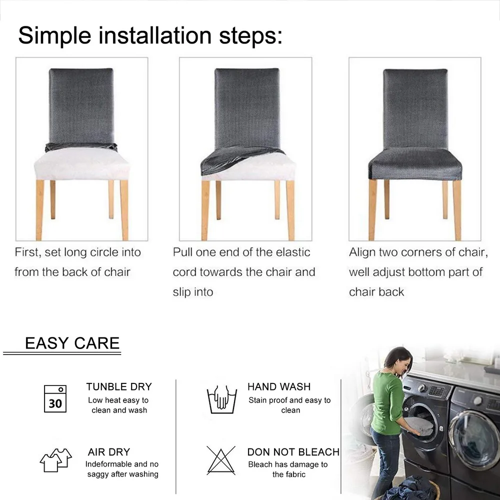 Серый чехол для стула с принтом универсальный размер чехлы протектор сидений