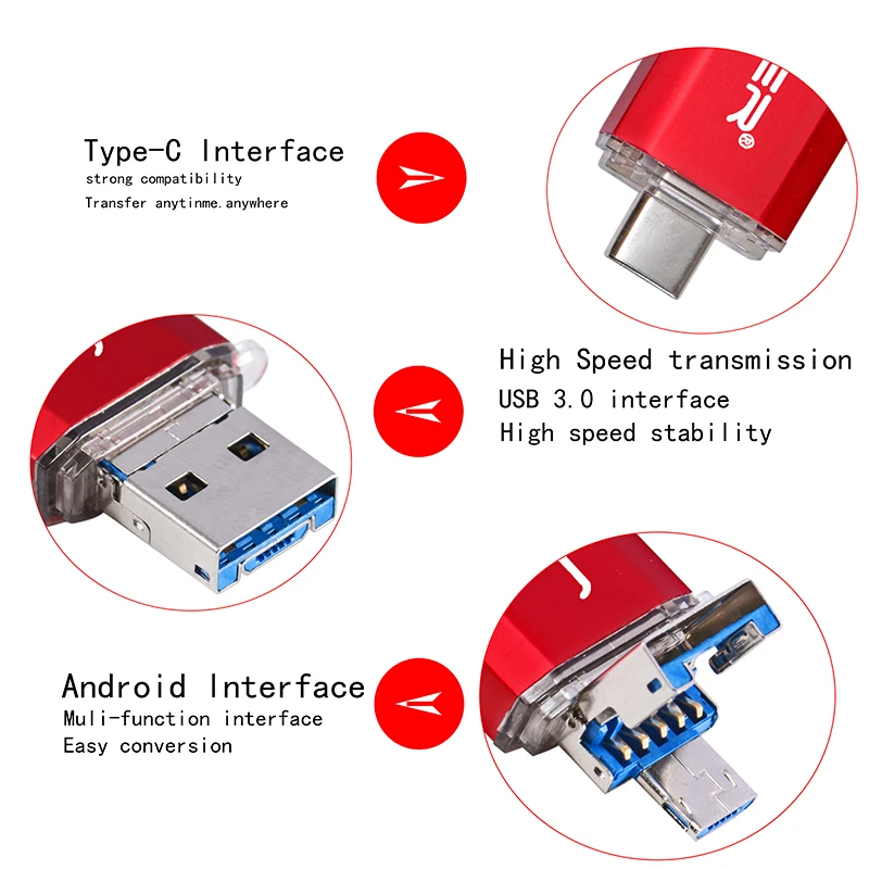 Флеш накопитель USB 3.0 3 в 1 16 64 Гб|USB флэш-накопители| |