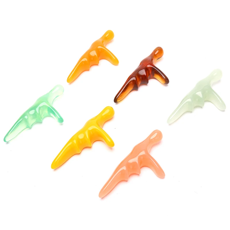 

1PCS Wax Resin Triangle Acupuncture Stick Meridian Tool Deep Muscle Relax Massage T-Shaped Thumb Massage Cone Body Massage Tool