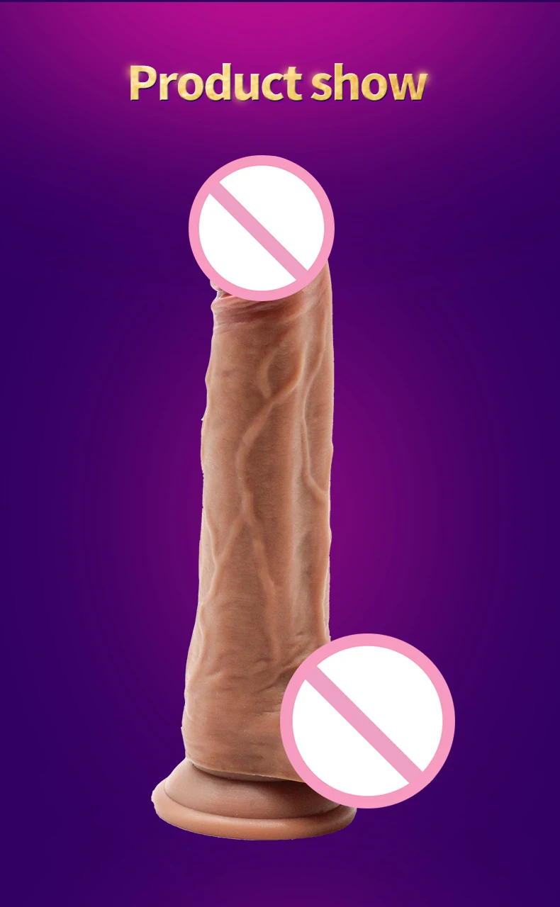 Новый реалистичный большой фаллоимитатор гибкий Пенис с присоской Страпон для