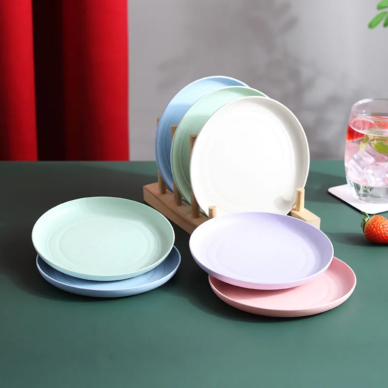 

5Pcs solid color set household food children fruit snack dish melon seed plate cake tray kitchen serving dishes