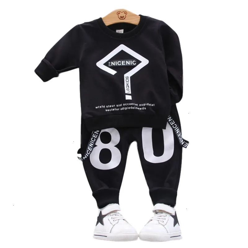

Spring Autumn Children Cotton Clothes Baby Boy Girl Letter Print T Shirt Pants 2Pcs/sets Infant Kids Fashion Toddler Tracksuits