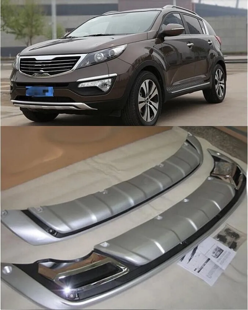 2 шт. защитные накладки на передний бампер для Kia Sportage R SportageR 2010 2017|Хромирование| |
