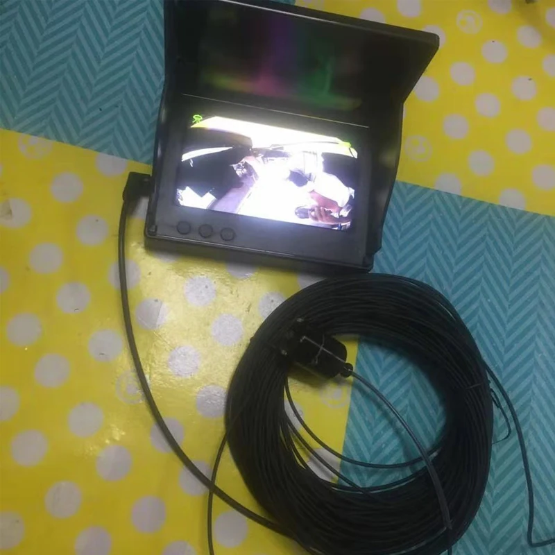 Дешево Рыболокатор с инфракрасным ночным видением, 30 м, дисплей высокого разрешения 4,3 дюйма, широкоугольная камера для подводной рыбалки, инструм...