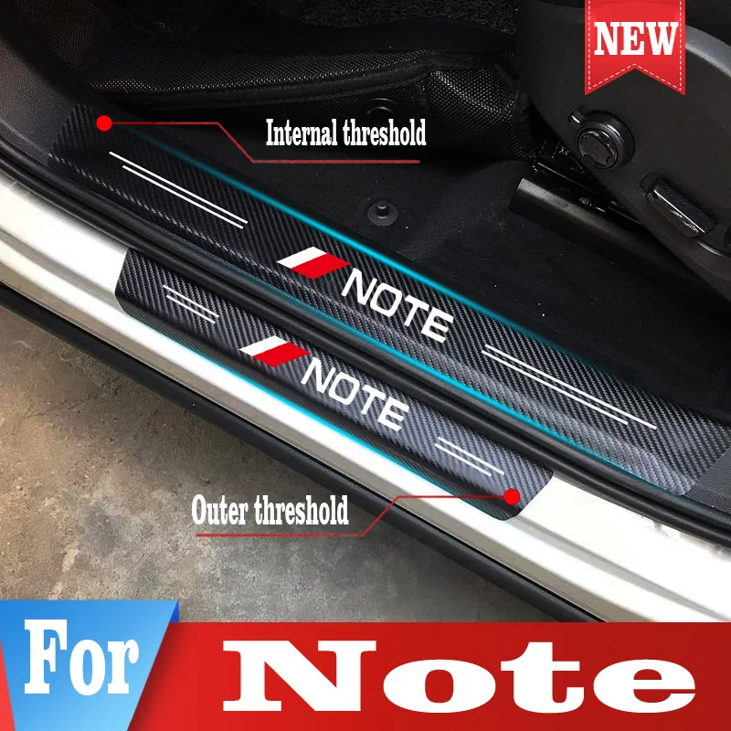 

Наклейка на порог автомобиля для Nissan Note, Виниловая наклейка, наклейки для защиты порога автомобиля, аксессуары для тюнинга автомобиля