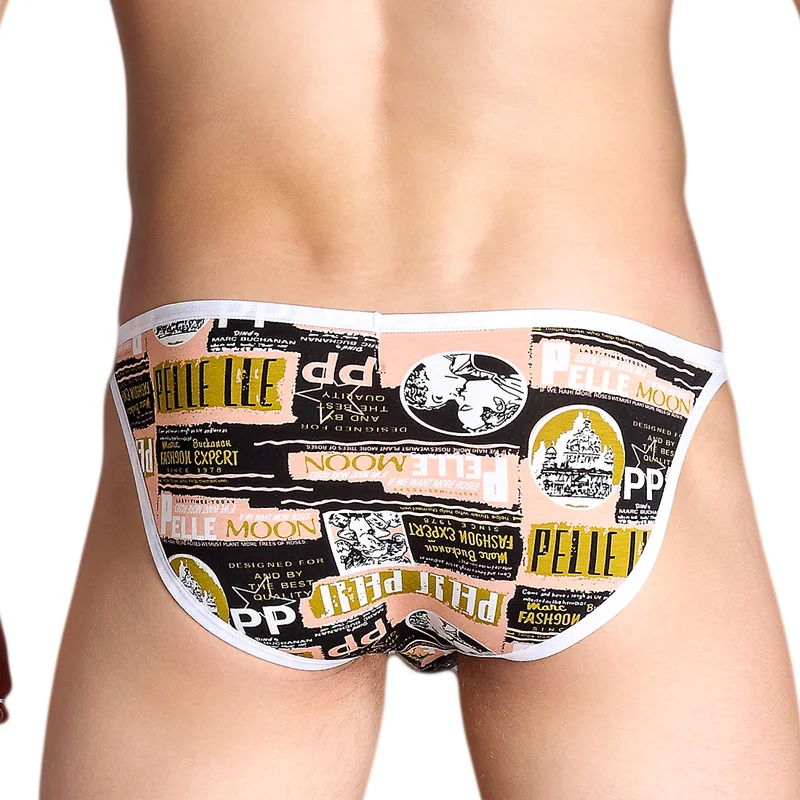 Men's Underwear Briefs Sexy Leopard Print Panties Bamboo Soft Breathable Briefs For Man