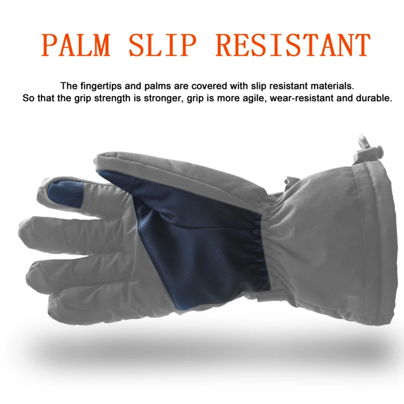 Warmspace Windproof Waterproof Winter Gloves Rechargeable Full Fingers Heating Warm Battery Heated for Men Women | Спорт и