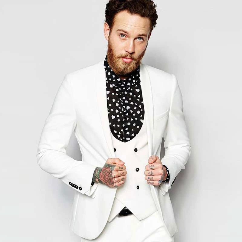 Tailored Italian Classic Men's Suits Wedding Slim Fit Navy Blue Groom Tuxedo 3Piece Custome Double Breasted Vest Blazer Jacket | Мужская