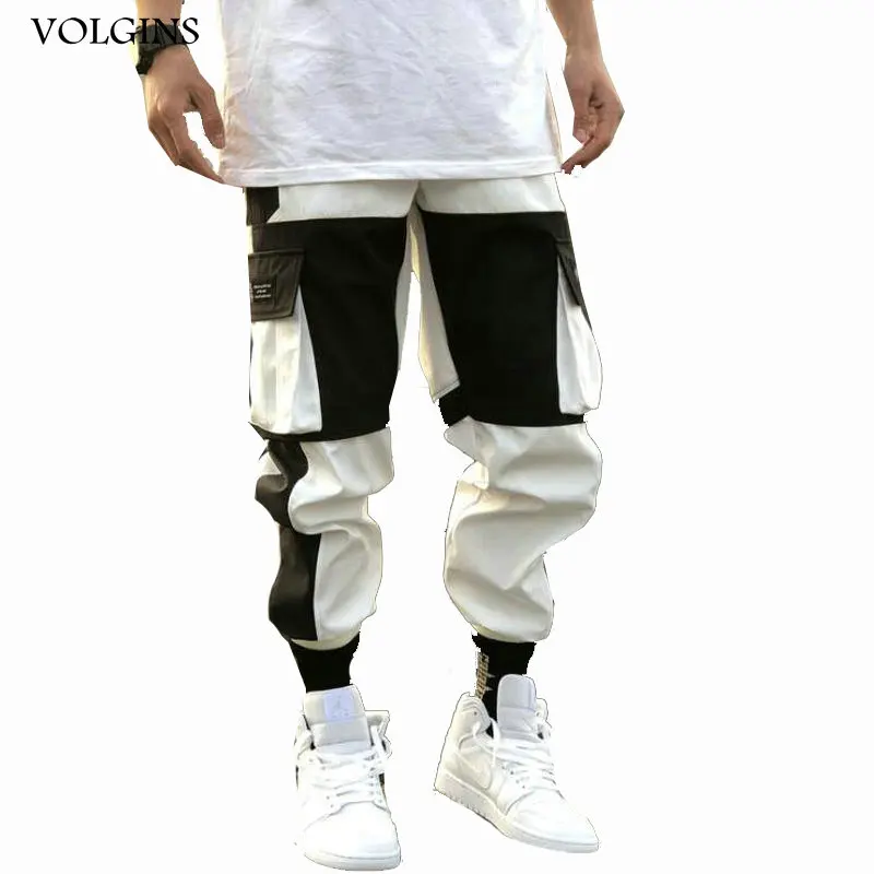 Брюки-карго мужские с карманами уличная одежда повседневные Модные джоггеры
