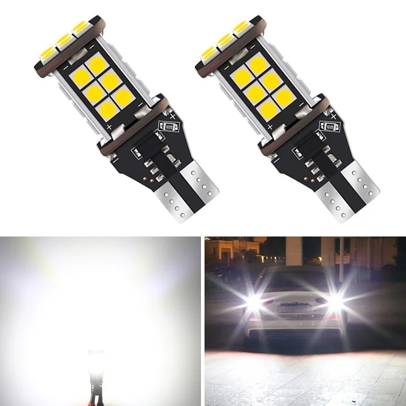 2x 1200Lm W16W T15 светодиодный лампы 3030SMD Canbus OBC Error Free запасной светильник задний фонарь