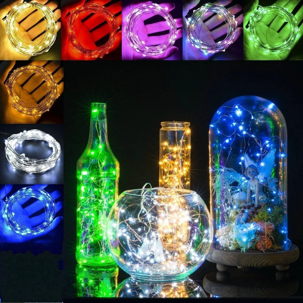 

100 светодиодов, Рождественская гирлянда для помещений, 10 м, светодиодная гирлянда из медной проволоки, сказочные огни для фестиваля, свадьбы...