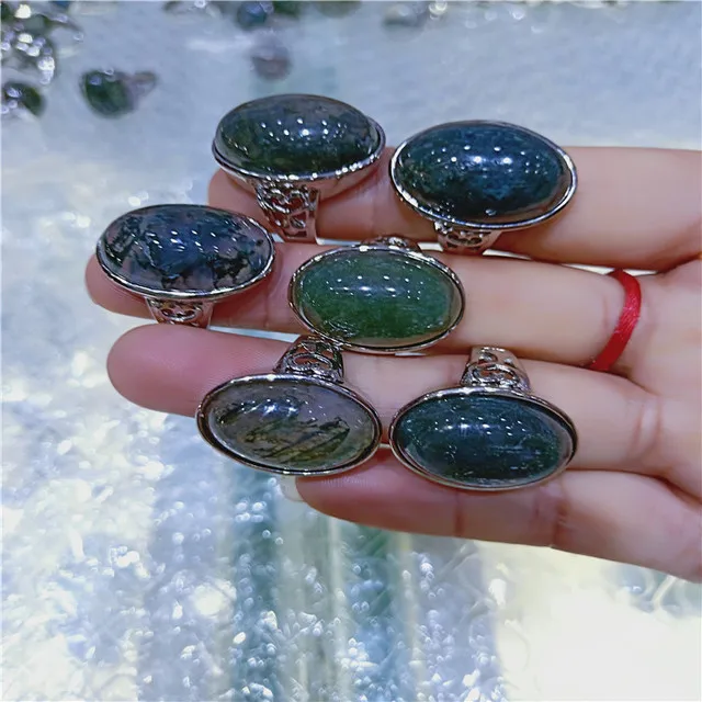 Мужское и женское кольцо из 100% натурального зеленого нефрита кольца с