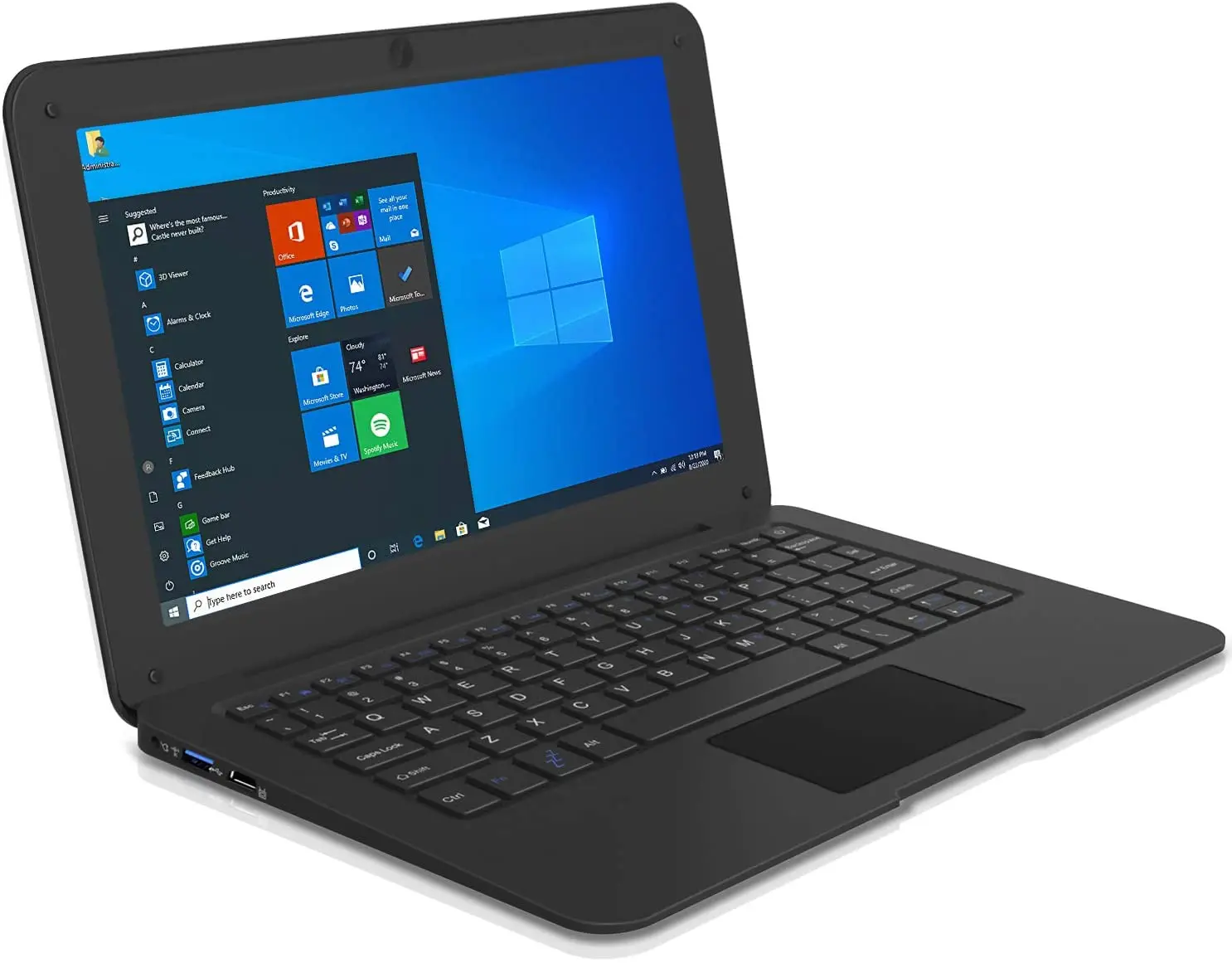 Ультратонкий ноутбук с процессором Intel Atom Z8350 10 1 дюйма ОЗУ 4 Гб хранилище 64 ГБ ОС