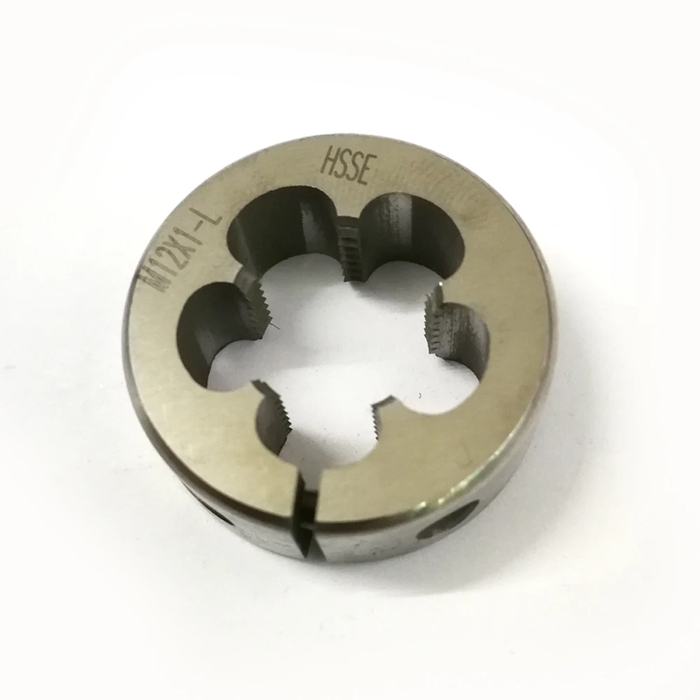 Левая ручка HSSE, Круглый сплит-штамп, регулируемые резьбовые штампы M2 M2.5 M3 M3.5 M4 M4.5 M5 M6 M7 M8 M9 M10 M12 M14 для нержавеющей стали Левая ручка HSSE, Круглый сплит-штамп, регулируемые резьбовые штампы M2 M2.5 M3 M3.5 M4 M4.5 M5 M6 M7 M8 M9 M10 M12 M14 для нержавеющей стали